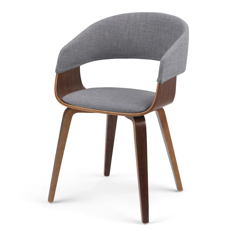 WYNDENHALL Calinda Chaise de salle à manger individuelle en bois courbé de style milieu de siècle - 20,5 larg. x 21,7 prof. x 30,9 haut.