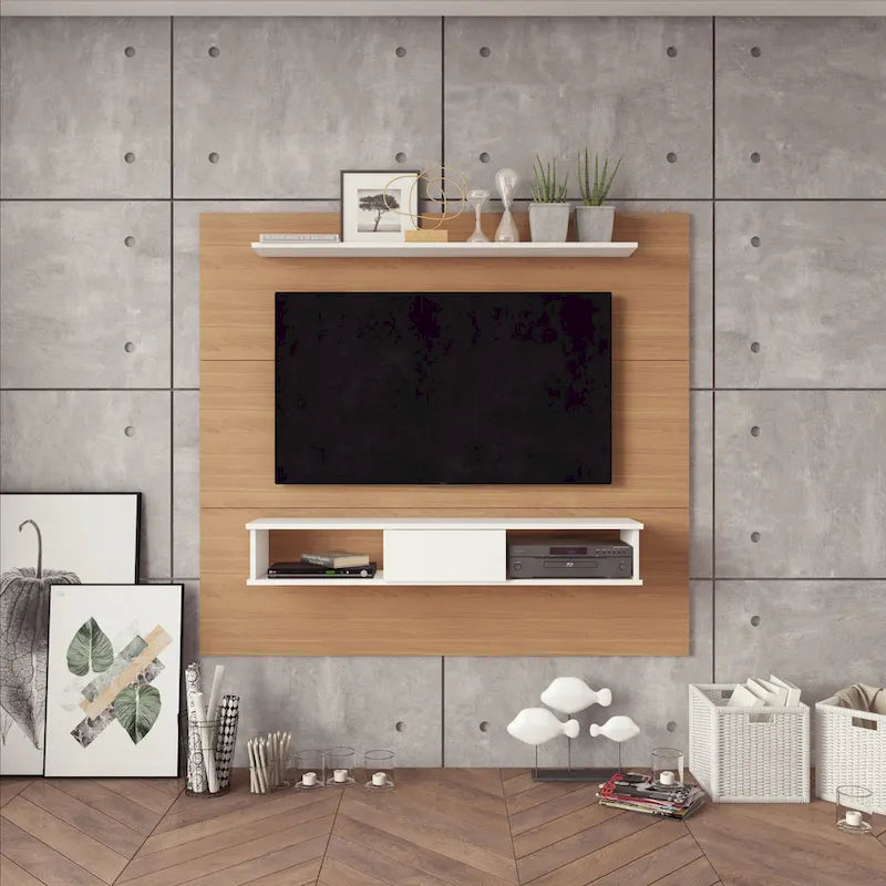 Meuble TV Midtown Concept à 2 étagères en bois composite de 70 pouces pour écrans plats