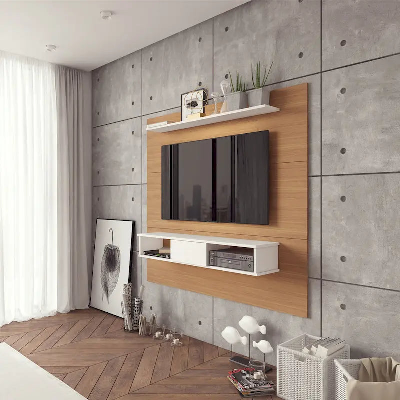 Meuble TV Midtown Concept à 2 étagères en bois composite de 70 pouces pour écrans plats