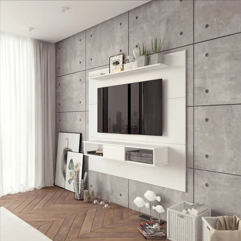 Meuble TV Midtown Concept à 2 étagères en bois composite de 70 pouces pour écrans plats