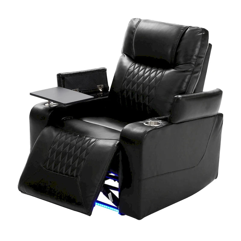 Fauteuil inclinable Nestfair Power Motion avec 2 porte-gobelets et tablette pivotante à 360°