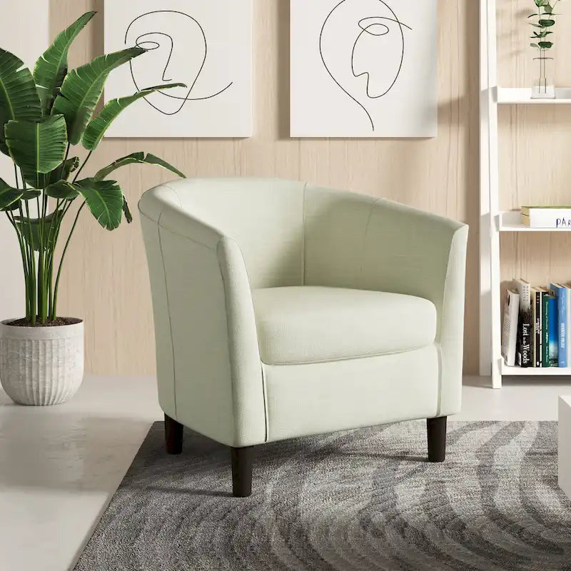 Fauteuils d'appoint modernes en forme de tonneau, Fauteuils club confortables
