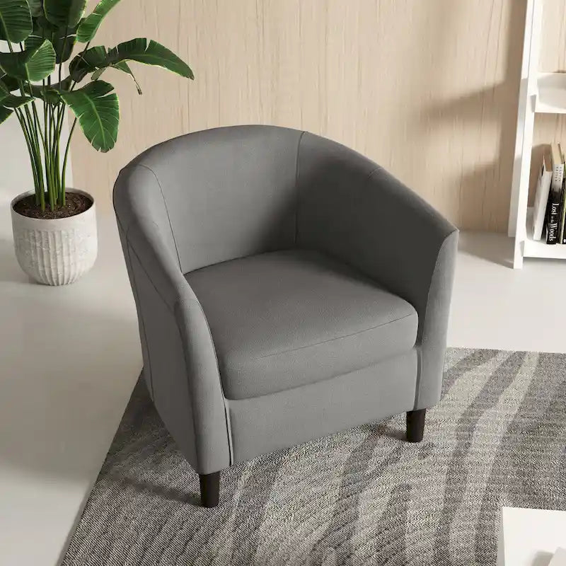 Fauteuils d'appoint modernes en forme de tonneau, Fauteuils club confortables