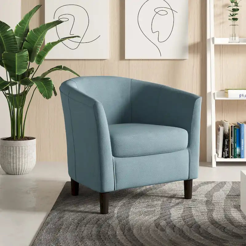 Fauteuils d'appoint modernes en forme de tonneau, Fauteuils club confortables