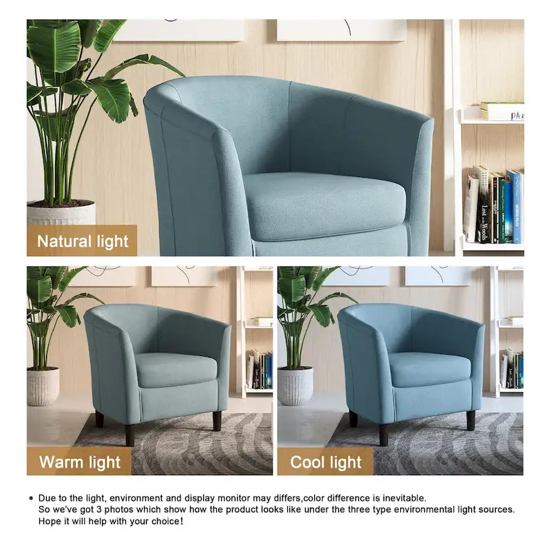 Fauteuils d'appoint modernes en forme de tonneau, Fauteuils club confortables