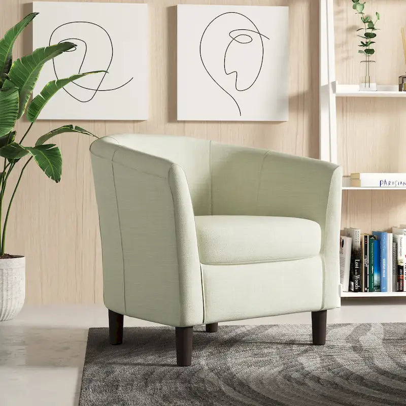 Fauteuils d'appoint modernes en forme de tonneau, Fauteuils club confortables