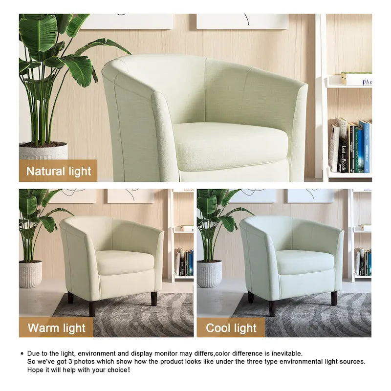 Fauteuils d'appoint modernes en forme de tonneau, Fauteuils club confortables