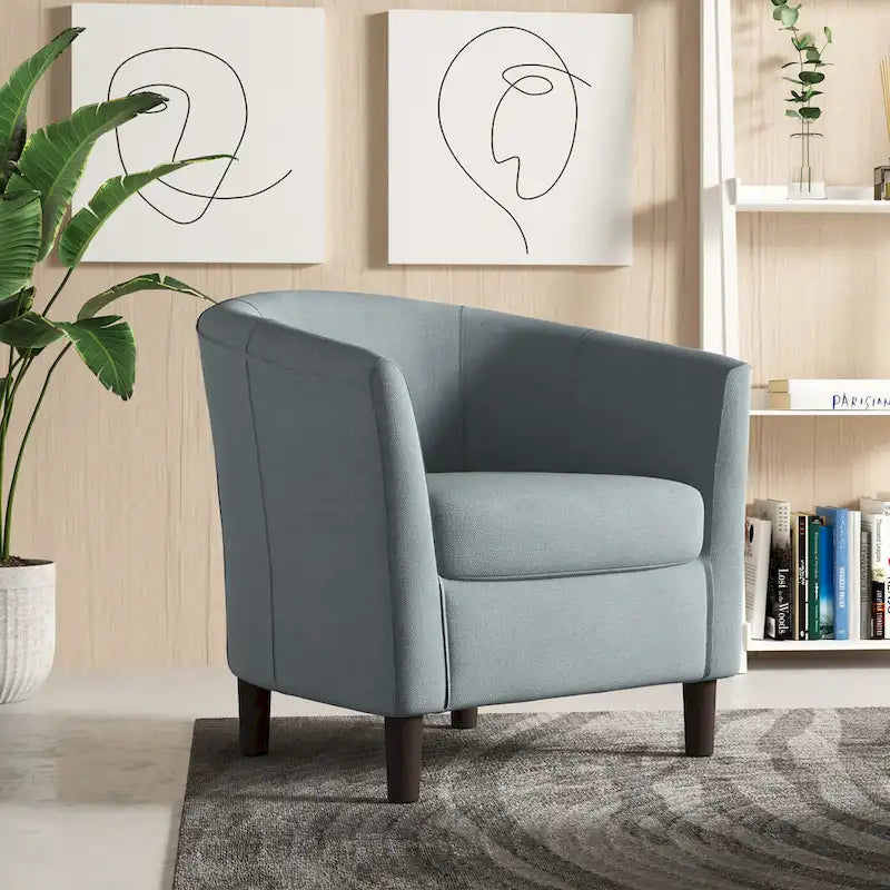 Fauteuils d'appoint modernes en forme de tonneau, Fauteuils club confortables