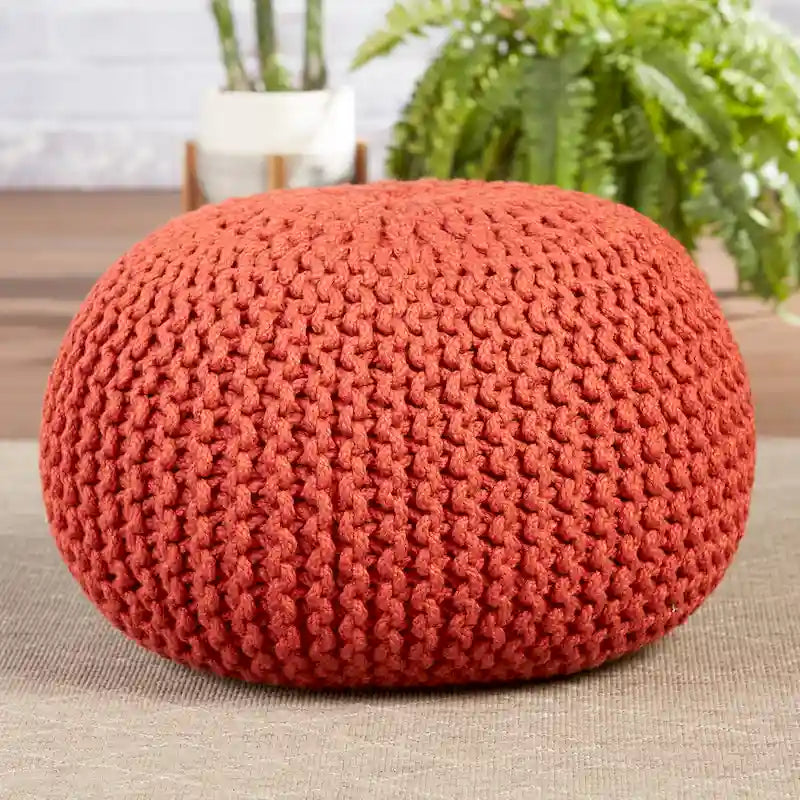 Pouf rond Asilah d'intérieur et d'extérieur - 20x20x14