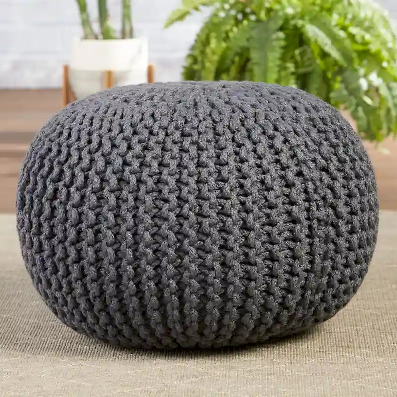 Pouf rond Asilah d'intérieur et d'extérieur - 20x20x14