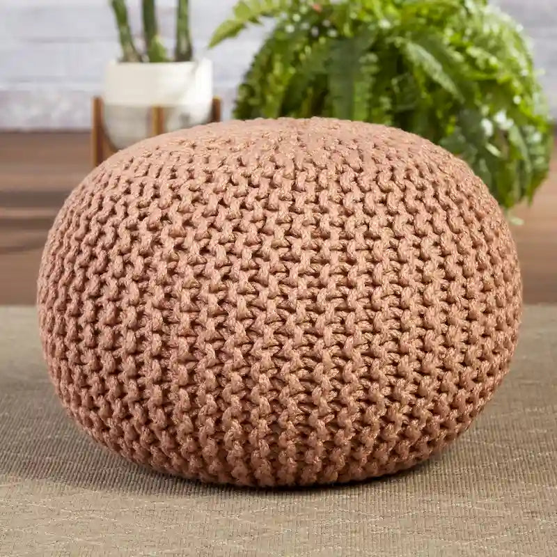Pouf rond Asilah d'intérieur et d'extérieur - 20x20x14