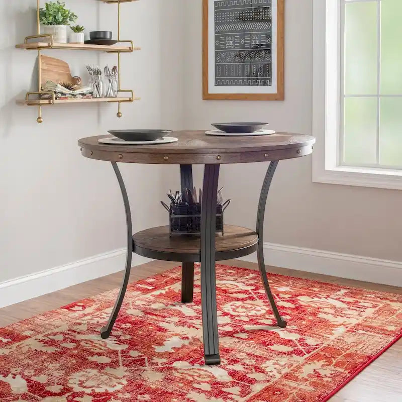 Table de comptoir industrielle ronde Franklin