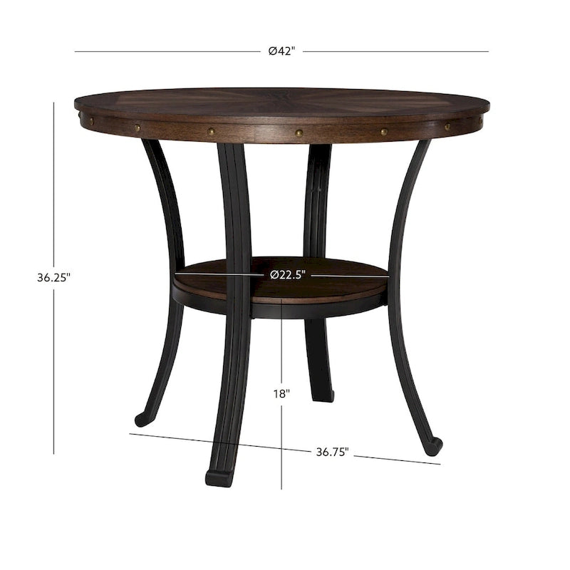 Table de comptoir industrielle ronde Franklin