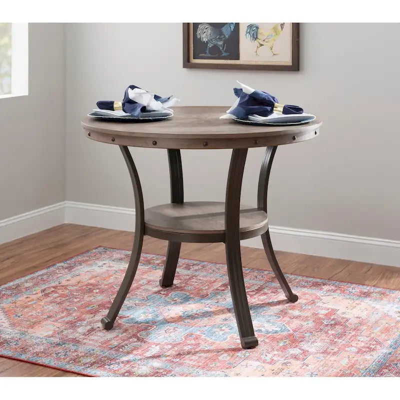 Table de comptoir industrielle ronde Franklin
