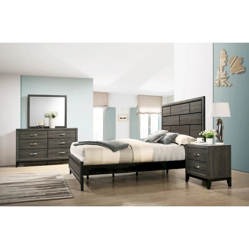 Ensemble de chambre à coucher 5 pièces contemporain Stout Panel de Roundhill Furniture