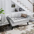 Banc de bout de lit Andeworld, banc d'entrée, pouf moderne en tissu pour couloir avec pieds en bois