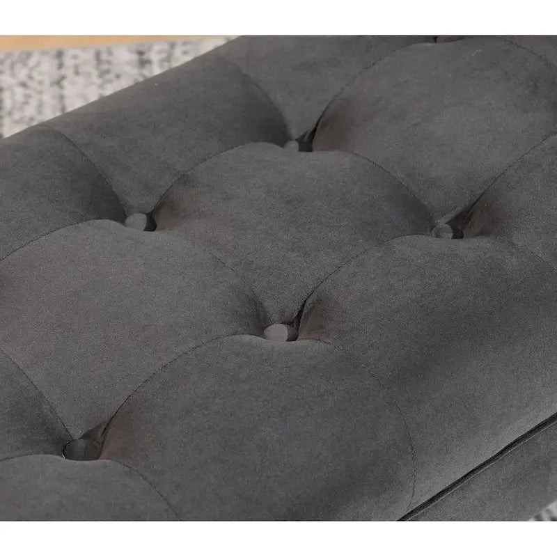 Banc de bout de lit Andeworld, banc d'entrée, pouf moderne en tissu pour couloir avec pieds en bois
