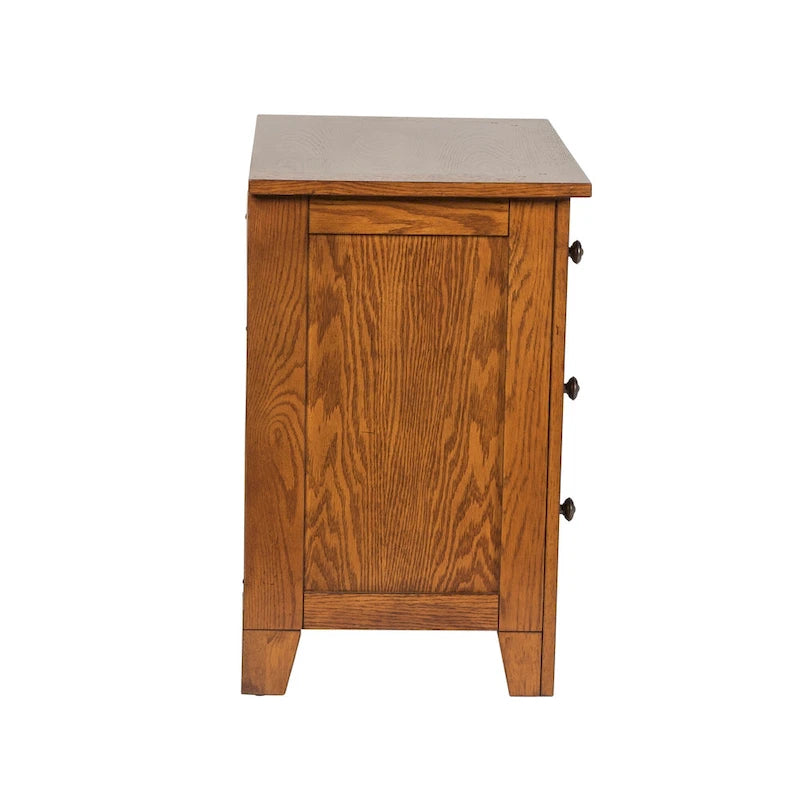Table de nuit rustique pour chambre à coucher « Grandpa's Cabin » - Sable ou Chêne vieilli