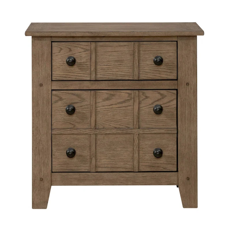 Table de nuit rustique pour chambre à coucher « Grandpa's Cabin » - Sable ou Chêne vieilli