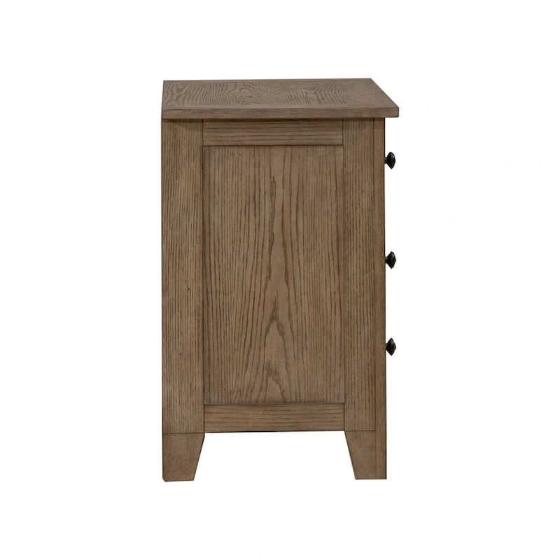 Table de nuit rustique pour chambre à coucher « Grandpa's Cabin » - Sable ou Chêne vieilli