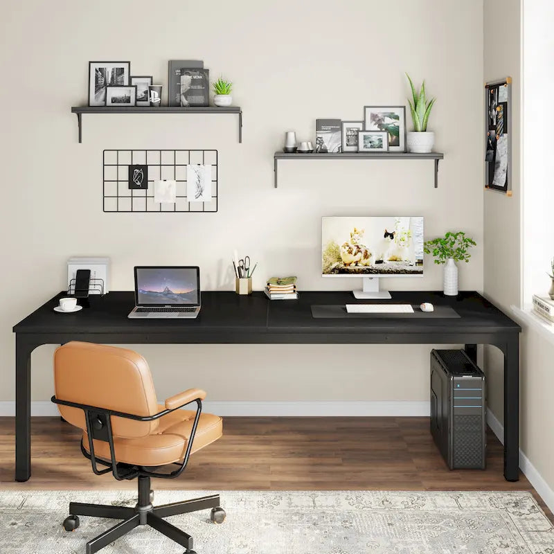 Bureau d'ordinateur extra-long de 200 cm pour 2 personnes