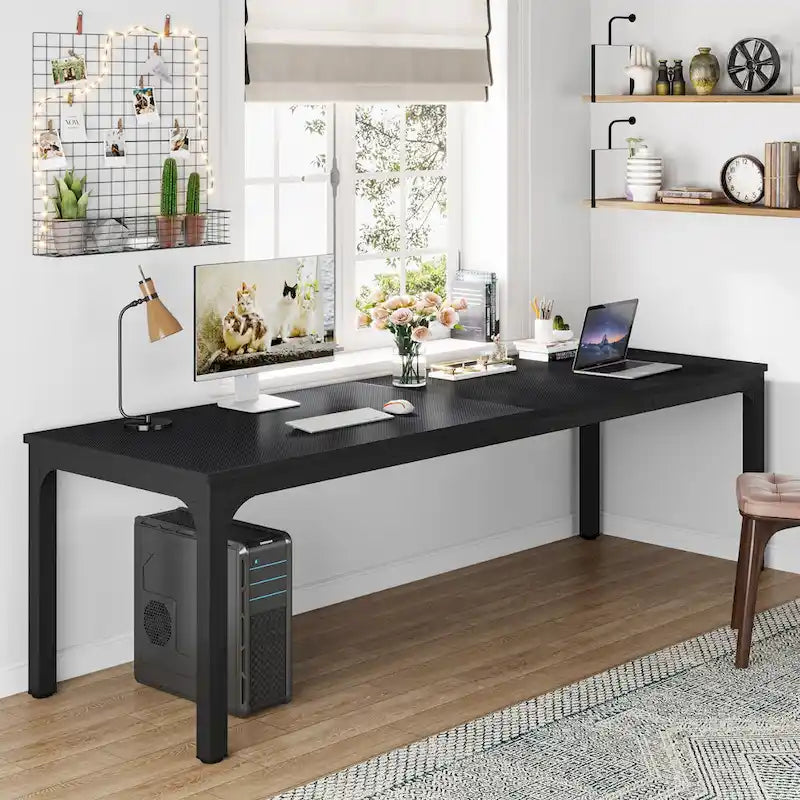 Bureau d'ordinateur extra-long de 200 cm pour 2 personnes