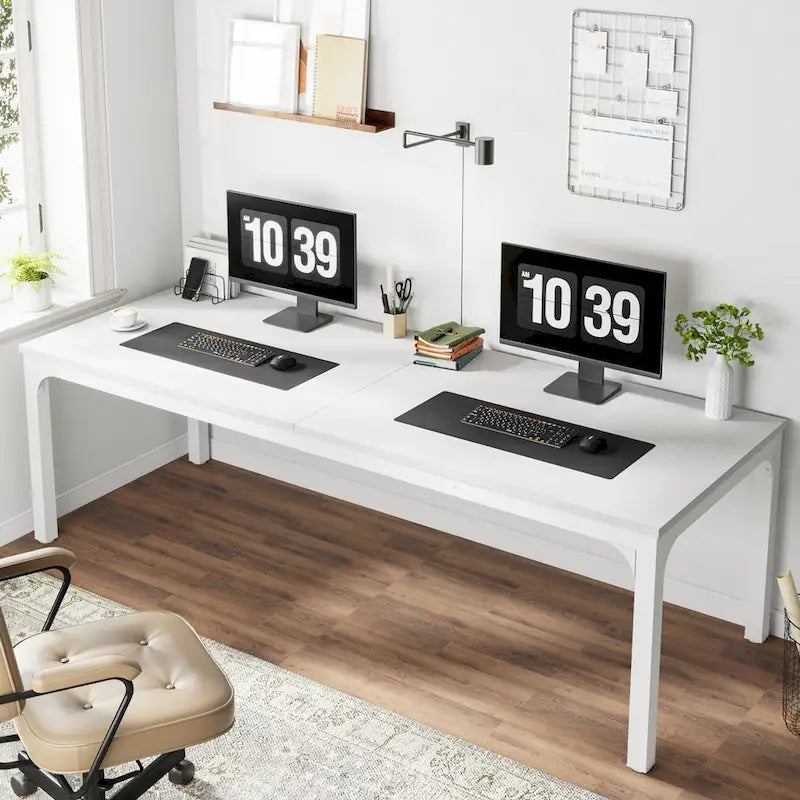 Bureau d'ordinateur extra-long de 200 cm pour 2 personnes