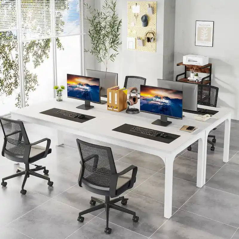 Bureau d'ordinateur extra-long de 200 cm pour 2 personnes