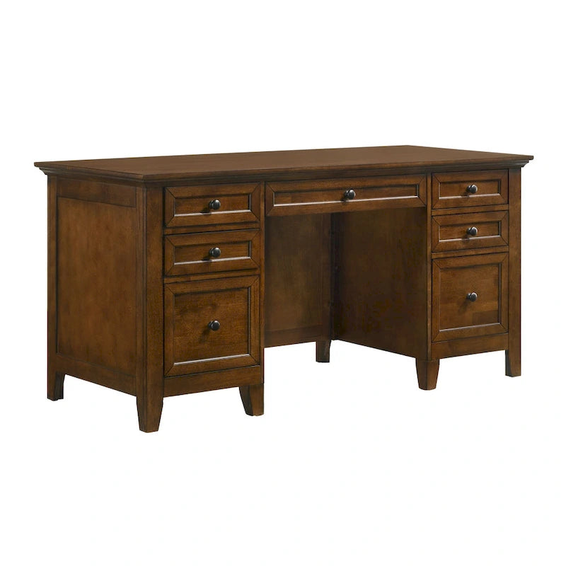 Bureau de direction San Mateo 62 po de large avec 7 tiroirs