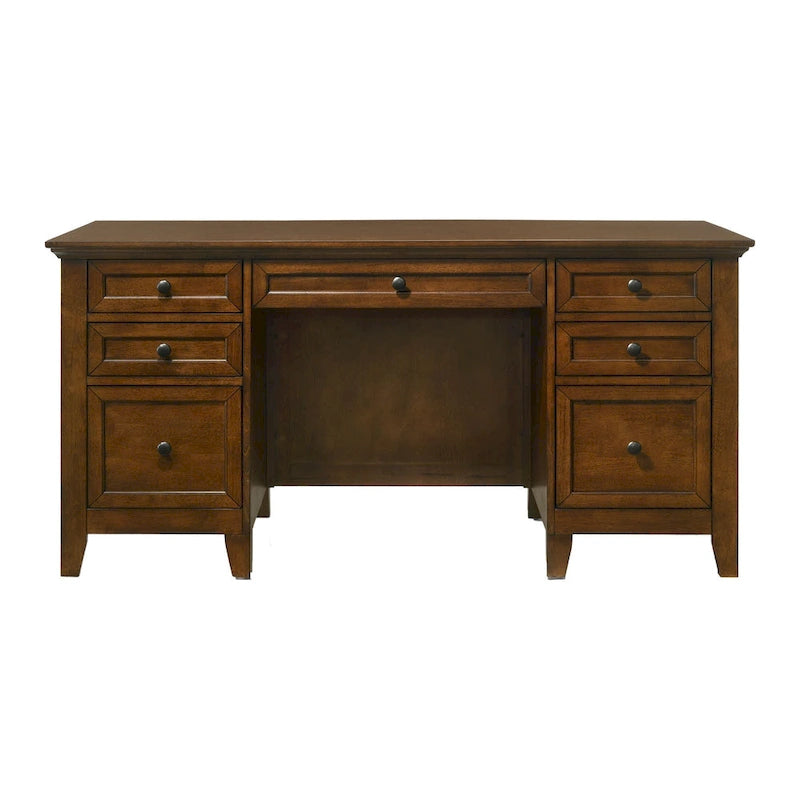 Bureau de direction San Mateo 62 po de large avec 7 tiroirs