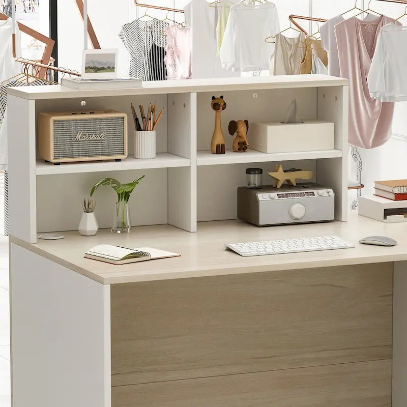 Comptoir de réception en bois avec rangement verrouillable par Timechee