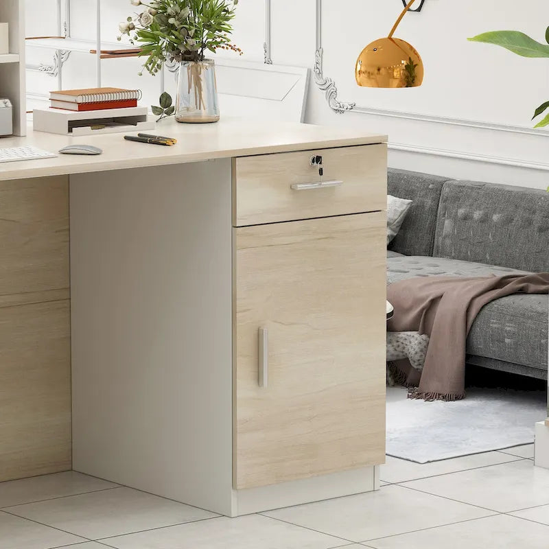Comptoir de réception en bois avec rangement verrouillable par Timechee