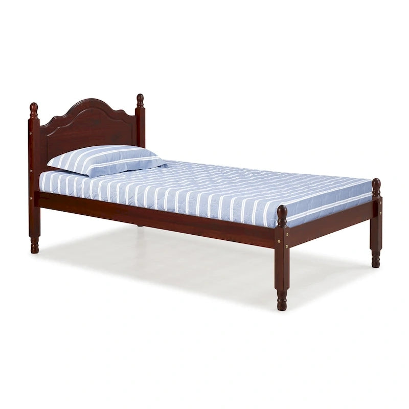 Lit plateforme avec tête de lit à panneaux Reston double en bois massif de Palace Imports