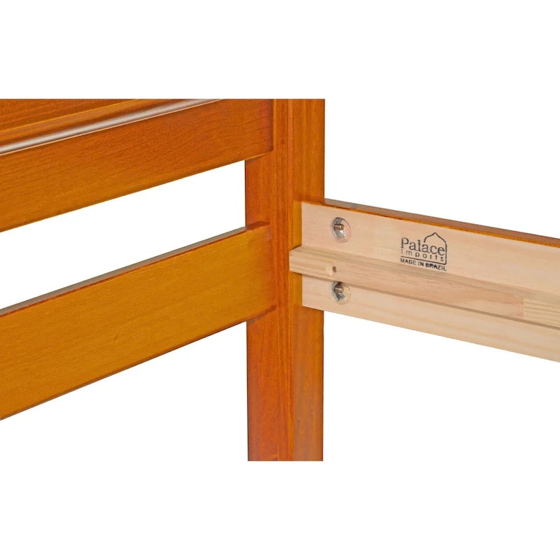 Lit plateforme avec tête de lit à panneaux Reston double en bois massif de Palace Imports