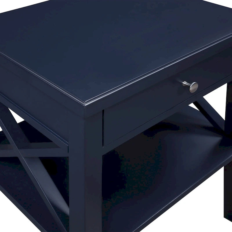 Table de chevet en bois Copper Grove Castle Creek avec étagère inférieure