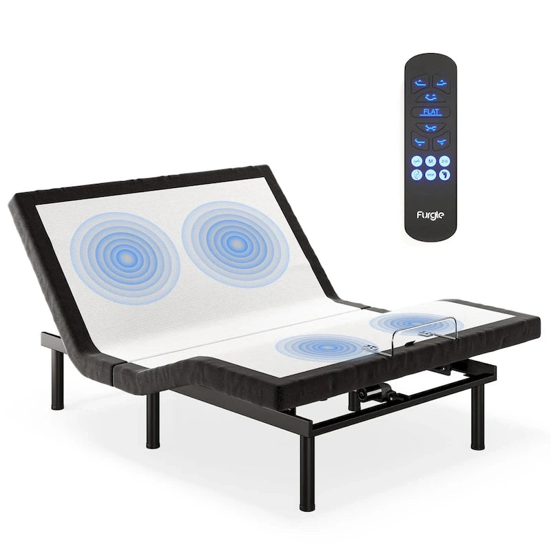 Lit ajustable massant à gravité zéro avec télécommande sans fil