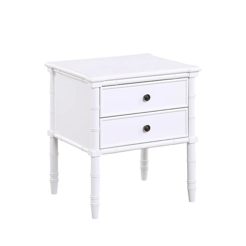 Table de chevet à 2 tiroirs en bambou sculpté Ettington par Greyson Living