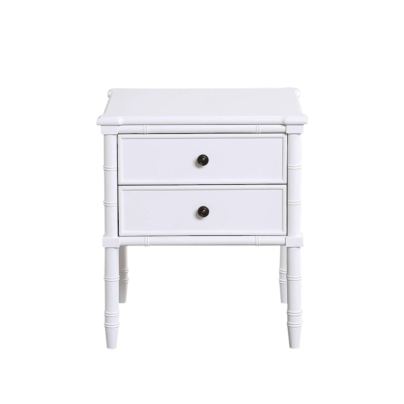 Table de chevet à 2 tiroirs en bambou sculpté Ettington par Greyson Living