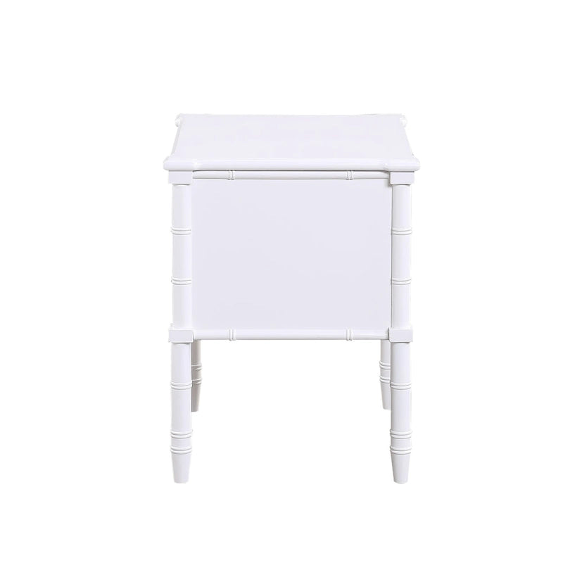 Table de chevet à 2 tiroirs en bambou sculpté Ettington par Greyson Living
