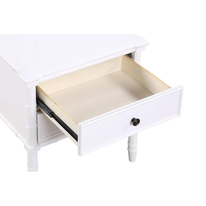 Table de chevet à 2 tiroirs en bambou sculpté Ettington par Greyson Living