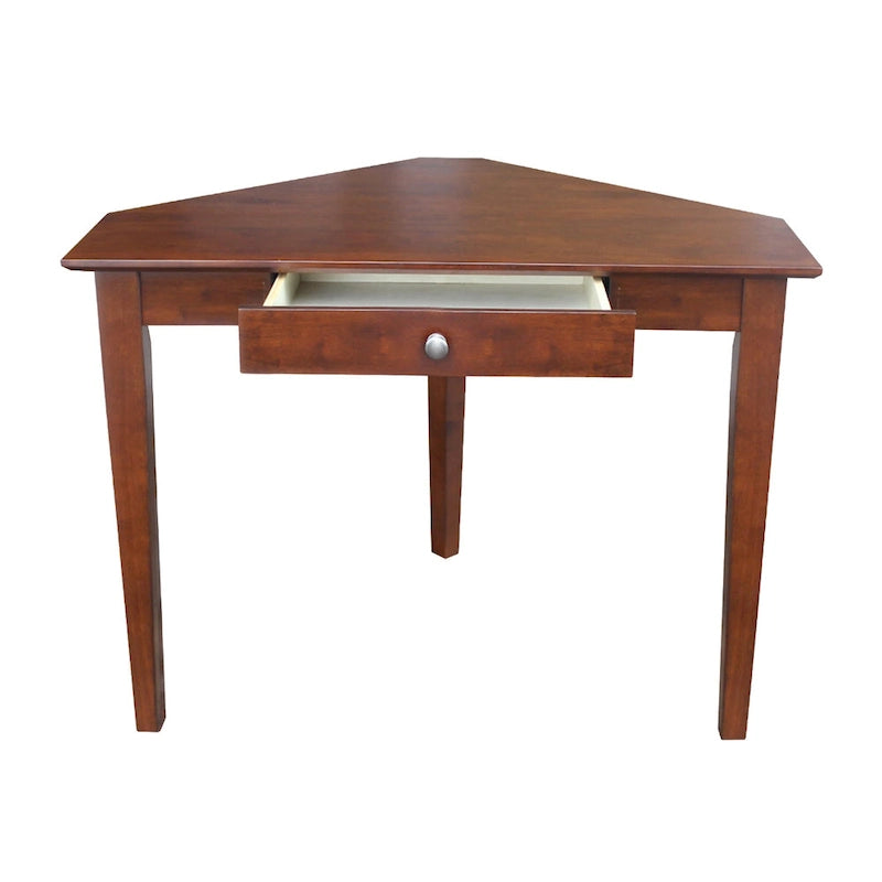 Bureau d'ordinateur d'angle à 1 tiroir