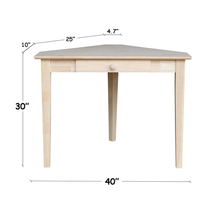 Bureau d'ordinateur d'angle à 1 tiroir