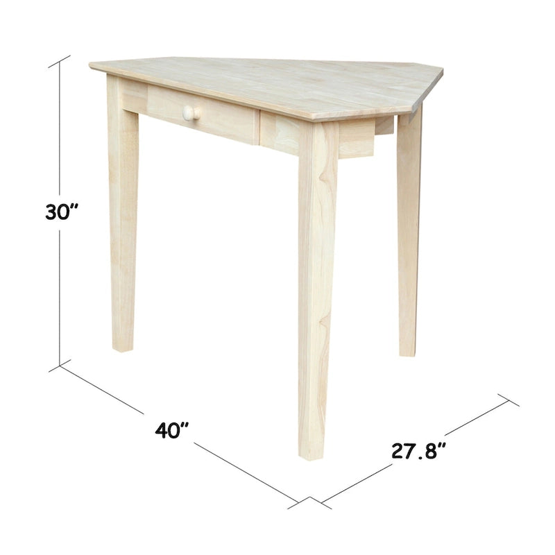 Bureau d'ordinateur d'angle à 1 tiroir
