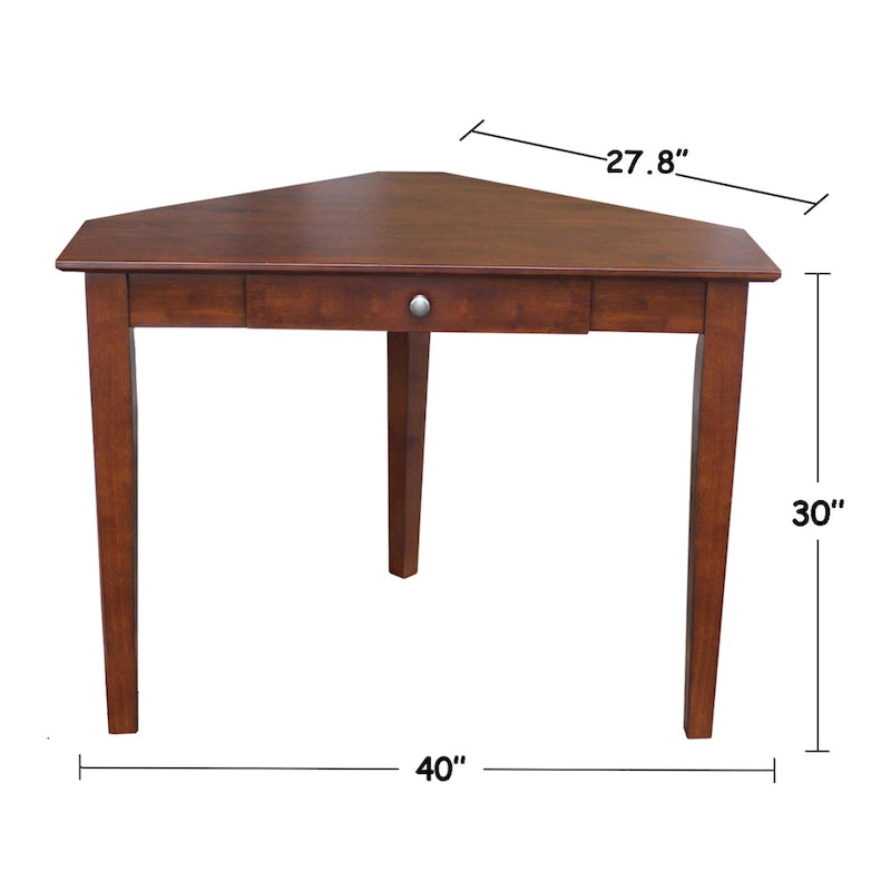 Bureau d'ordinateur d'angle à 1 tiroir