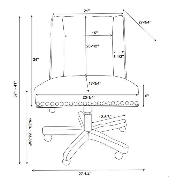 Chaise de bureau pivotante Linon Terence