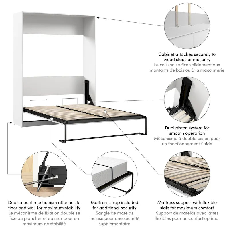 Lit escamotable grand format Claremont 59W de Bestar