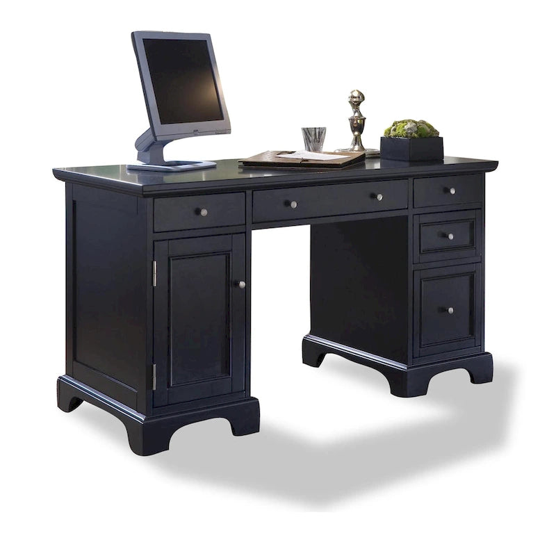 Bureau à piédestal Bedford noir