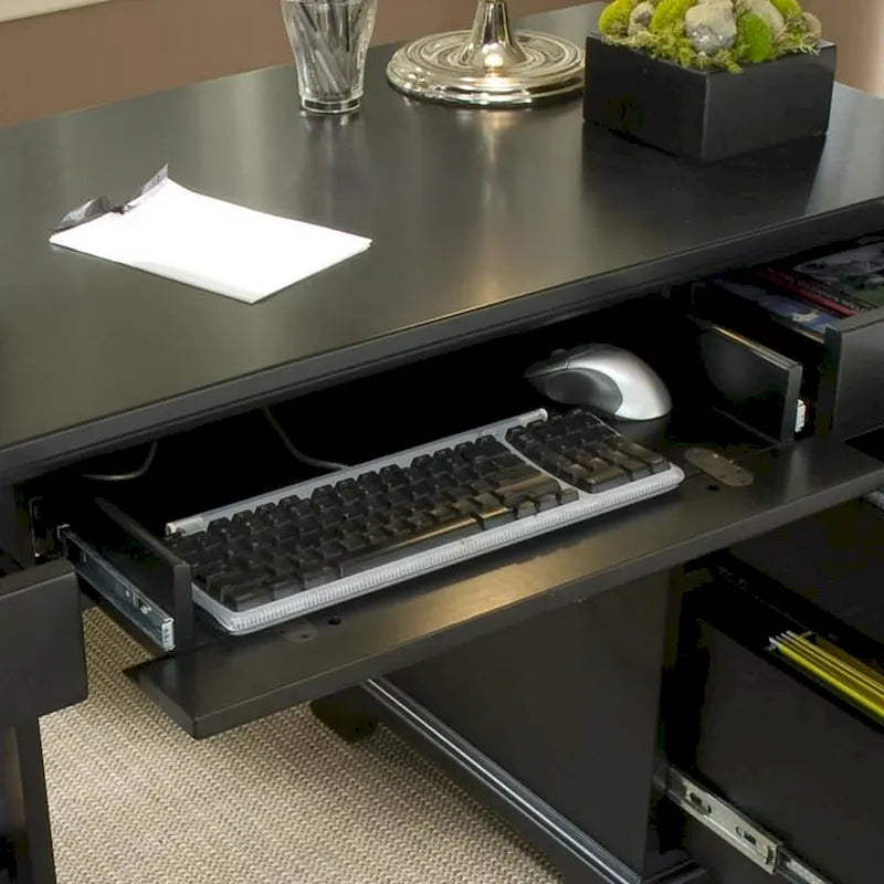 Bureau à piédestal Bedford noir