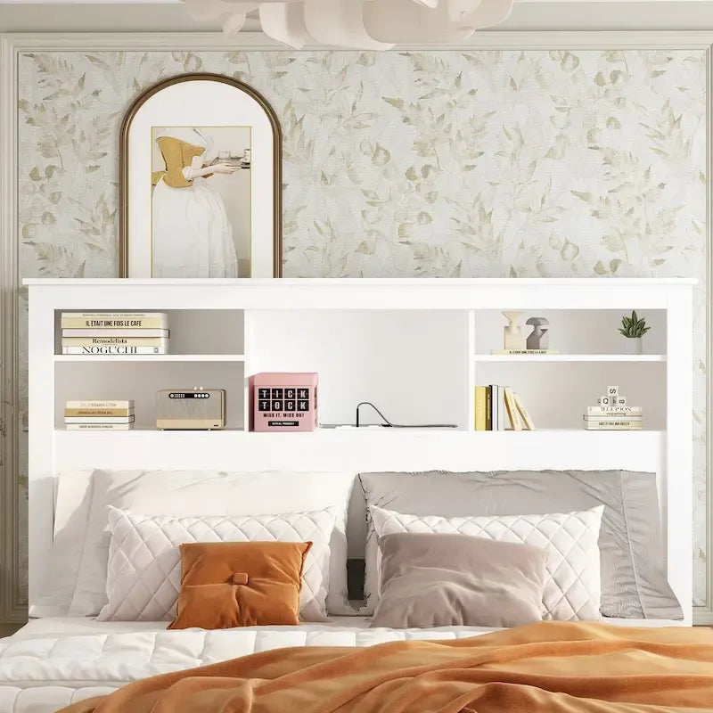 Tête de lit bibliothèque avec éclairage 65W x 43H