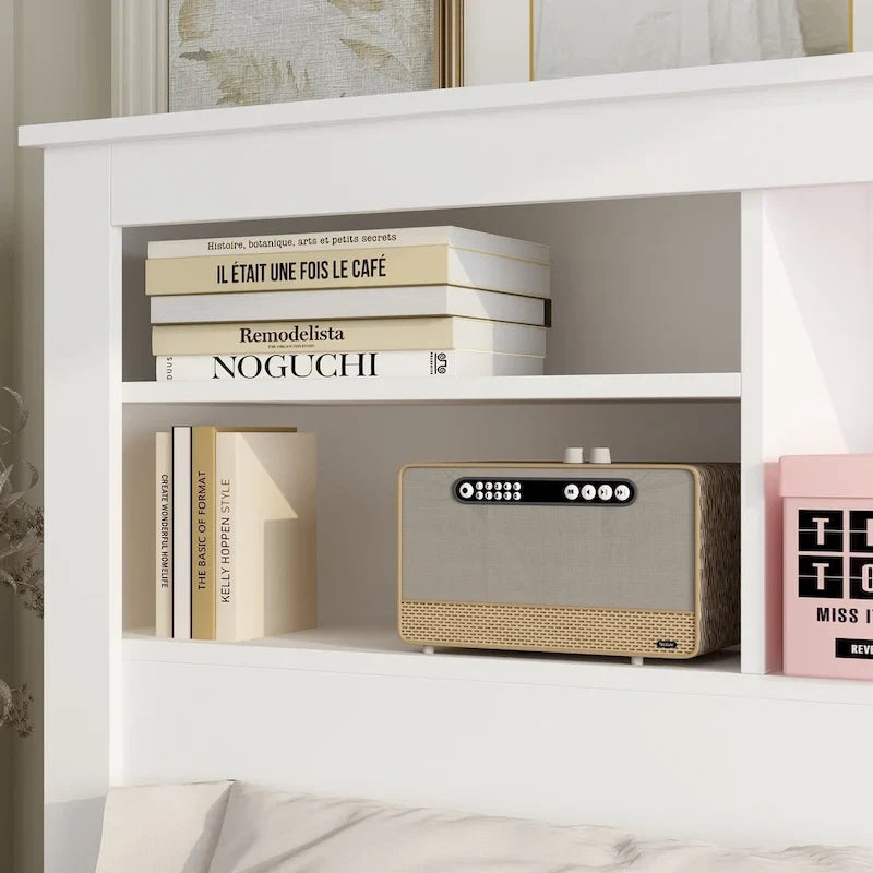 Tête de lit bibliothèque avec éclairage 65W x 43H